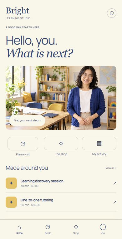 Customer mobile app preview