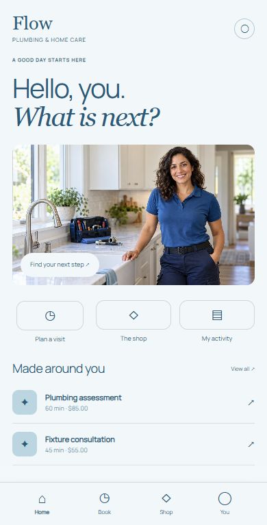 Customer mobile app preview