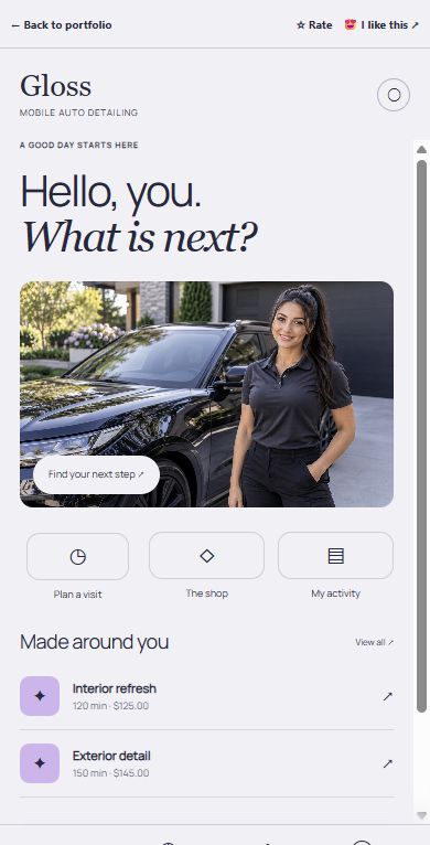 Customer mobile app preview