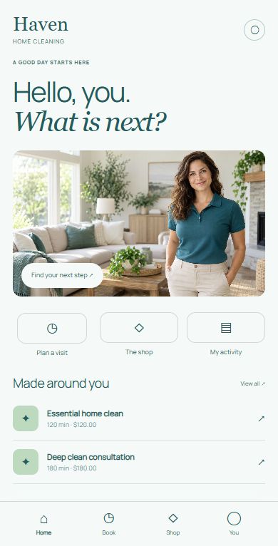 Customer mobile app preview