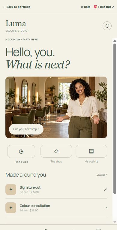 Customer mobile app preview