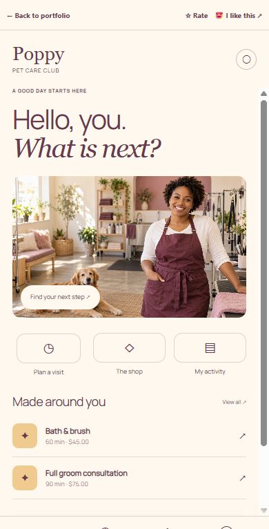 Customer mobile app preview