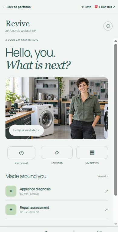 Customer mobile app preview
