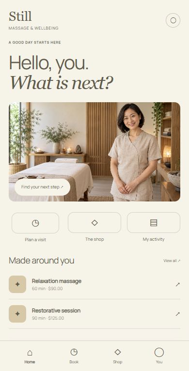 Customer mobile app preview