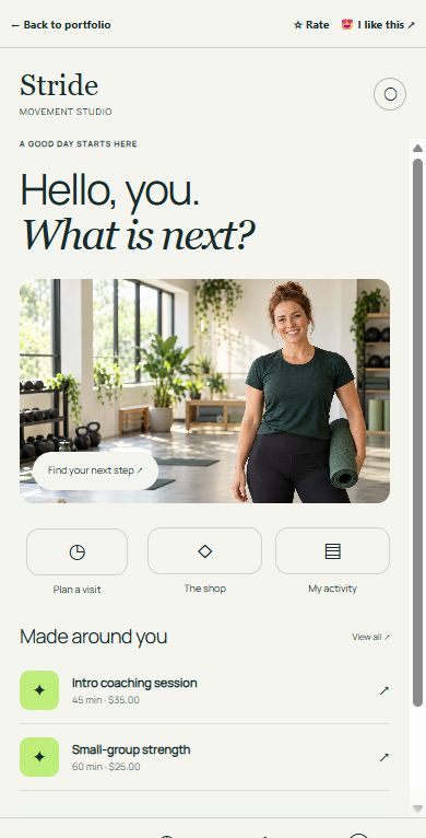 Customer mobile app preview